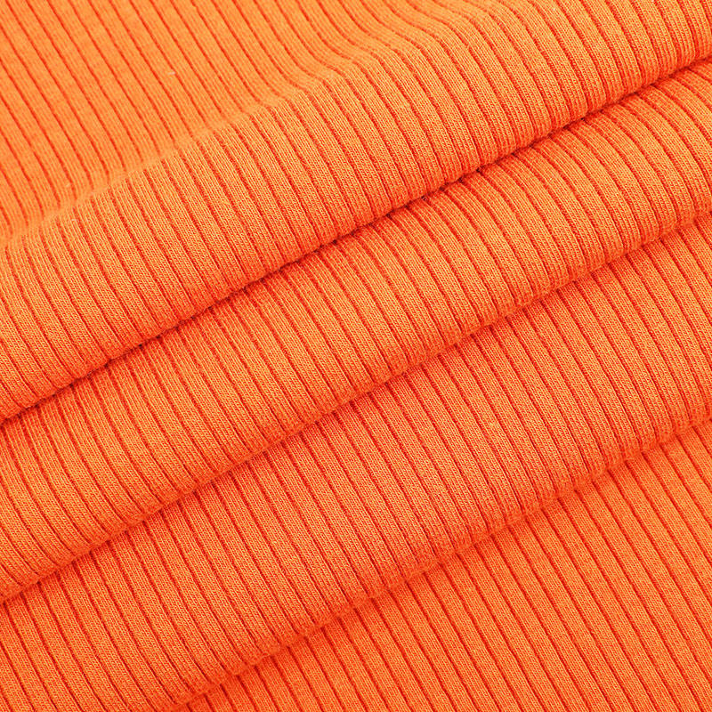 32s C/R + 40D Tejido acanalado de spandex a rayas totalmente chapado