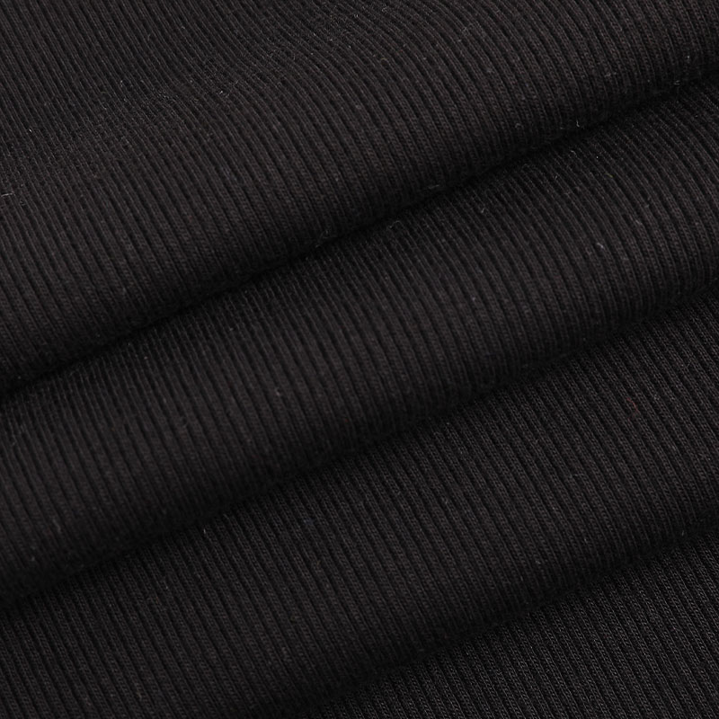 32s C/M + 30D Tejido acanalado de spandex 2x2 totalmente chapado